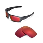 Walleva Polarized Fire Red Replacement Lenses For Oakley Crankshaft Sunglasses