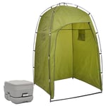 vidaXL Portabel campingtoalett med tält 10+10 L 3081890