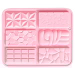Silikon Chokladform - Mönster i Mosaik Rosa