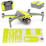 Wrapgrade Skin compatible with DJI Air 2S | Accent Color B (NEON YELLOW)