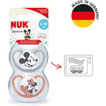 Nuk 6-18m Dummy Disney Mickey Mouse Silicone Newborn Girl Boy Soother 2 Pcs Case