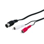 DIN / RCA adapter kabel 1,5m