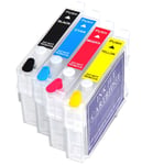Set Refillable Ink Cartridges Epson Stylus SX405 SX410 SX415 SX515W D78 Non OEM