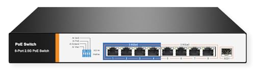 VALUE PoE+ 2,5 Gigabit Ethernet Switch, 8 Ports + Uplink (SFP+)