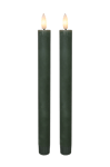 Cozzy kronljus, 3D låga, 22,2 cm, grön, 2 st (används med fjärrkontroll)