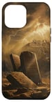 Coque pour iPhone 13 Pro Max Ten Commandments Tablettes Lightning Mountain Epic