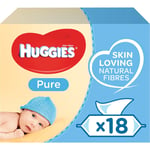 Huggies Pure, Baby Wipes, 18 Packs (1008 Wipes Total) - 99 Percent Pure Water