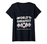 Womens World’s Greatest Mom My Sweet Kid Bought Me This Mothers Day V-Neck T-Shirt
