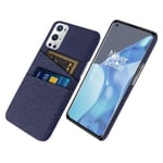 Bleu marine pour OnePlus 9R-OnePlus 9 Pro Case LE2121 LE2125 One Plus 9 Pro Case Luxury Fabric Dual Card Phon