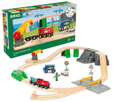 BRIO World Cargo Delivery Toy Train Set for Kids Age 3 Years Up - Wooden Railway Add On Accessories [Amazon Exclusive]