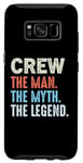 Coque pour Galaxy S8 CREW The Legend Name Personnalisé Cute Idea Homme Vintage Crew