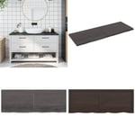 Bänkskiva badrum mörkbrun 140x50x(2-4) cm behandlat massivt trä - Bänkskiva För Badrum - Bänkskivor För Badrum - Home & Living