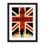 Doppelganger33 LTD Civil Unrest Punk Rioting UK Houses Parliament Riot Artwork Framed Wall Art Print 18X24 Inch