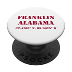 Souvenir des coordonnées Franklin Alabama PopSockets PopGrip Interchangeable