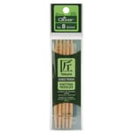 Clover Takumi Bamboo Double Point Knitting Needles 5-inch, Size 8/5 mm