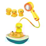 Baby söt elektrisk gul anka duschbad leksaker sommar anka bad leksaker vatten spray vatten spel badkar sprinkler leksak för barn