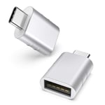 USB C to USB Adapter(2 Pack), Syntech USB-C Male to USB 3.0 Female Adapter Compatible with MacBook Pro 2021 MacBook Air iPad mini 6 Pro Surface Pro 8/X Go and Other Type C or Thunderbolt 4/3 Devices