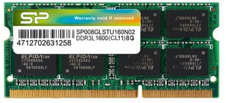 Silicon Power Green 8GB DDR3L 1600MHZ SO-DIMM SP008GLSTU160N02