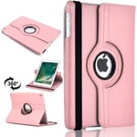 360 Rotate Case For iPad Mini 1, 2 & 3 Leather Stand Folio Cover (Baby Pink)