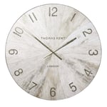Thomas Kent Wood Effect Wharf Pickled Oak Oversized Wall Clock - 45" London