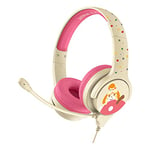 Animal Crossing NINTENDO Isabelle Interactive Study Premier Children's Headphone with Boom Microphone, 3 Years and Above, Cream/Pink (AC0848)