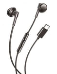  XO Hörlurar in-ear USB C Rak Design Svart