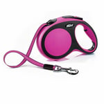 Flexi Comfort Retractable Tape Lead Large 8m Upto 50 Kg Dogs Pink Pet Uk