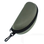 Dragkedja Solglasögon Hard Case Glasögon Solglasögon Protector DARK GREEN