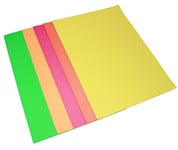 Bright Ideas Fluorescent Paper Assorted, 100 Sheets A3 Approx. 29.7cm x 42cm 90gsm Stationery Paper and Cardstock for Arts, Ideal for Schools, Office Home Crafting and Kids Scrapbooking