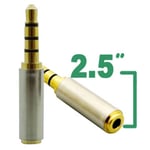 Minijack 3.5mm till microjack 2.5mm adapter - Guld