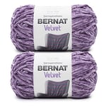 Bernat Velvet Gray Orchid Yarn - 2 paquets de 300 g - Polyester - 5 Bulky - 300 m - Tricot/crochet