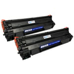 2 Black Laser Toner Cartridges to replace HP CE278A (78A) non-OEM / Compatible