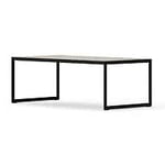 Englesson Square soffbord metall svart/sten Limestone 122x62cm