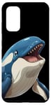 Coque pour Galaxy S20 Mignon anime bleu orque souriant animal de l'océan gardien de zoo art