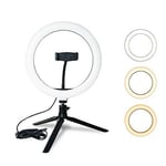 XUAILI Ring Light with Stand 26CM Tripod Ring Light LED Selfie Fill Ring Light with Tripod Photography Photo Lighting for Smart Phone Makeup Accessories