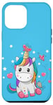 Coque pour iPhone 15 Plus Adorable bébé licorne avec papillons, motif licorne graphique