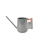 Burgon & Ball Indoor Watering Can in Charcoal Grey 0.7L Lightweight With Wooden Handle Thin Spout