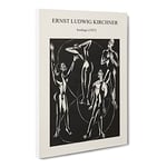 Feelings By Ernst Ludwig Kirchner Exhibition Museum Painting Canvas Wall Art Print Ready to Hang, Framed Picture for Living Room Bedroom Home Office Décor, 30x20 Inch (76x50 cm)