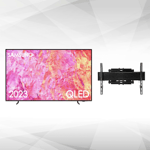 TV QLED 4k 65 165cm - QE65Q60CAUXXH - 2023 + Montage TV Mural mouvement intégral - Noir