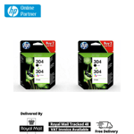 Genuine 2 x HP 304 Multipack Black/Color Ink Cartridge for HP Deskjet 3720 3730