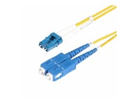 StarTech.com 7m (23ft) LC to SC (UPC) OS2 Single Mode Duplex Fiber Optic Cable, 9/125µm, Laser Optimized, 10G, Bend Insensitive, Low Insertion Loss -
