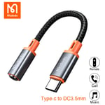 Mcdodo USB C to 3.5mm Jack Aux Headphones Audio DAC Adapter Braided Cable 11cm