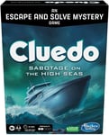 Cluedo Sabotage on the High Seas, Escape Room, Cooperative Family, Mystery Games