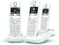 téléphone fixe trio sans Fil sans répondeur avec grand écran rétroéclairé blanc