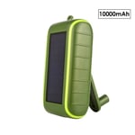 10000mAh-Alimentation Solaire Mobile à Manivelle, Batterie Externe de Grande Capacité