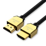 MOSHOU - 2.1 HDMI Cable 8K, Ultra HD High-Speed 48Gbps Lead, Supports 8K@60HZ, 4K@120HZ, 4320p, UHD HDCP 2.2 eARC | Dolby Vision Dynamic HDR, Compatible with TV, Ultra-thin Cord Nylon (0.5m)