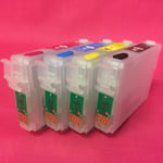 Set Refillable Refill Ink Cartridge For Epson Expression Home XP215 XP315 XP415