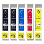 5 Ink Cartridges for Epson Stylus D5050, DX5000, DX8450, SX100, SX215
