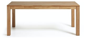 Isbel, Spisebord med udtræk, Solidt egetræ by Kave Home (H: 75 cm. B: 180 cm. L: 90 cm., Natur)