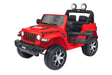 Jeep Wrangler Rubicon Rouge - Voiture électrique pour Enfants 12 Volts avec Commande Radio - eSpidko - Globe Jouets - 40452